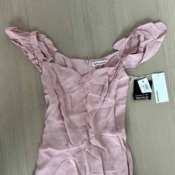 Reformation butterfly dress in pink size 0 - Picture 4 of 5